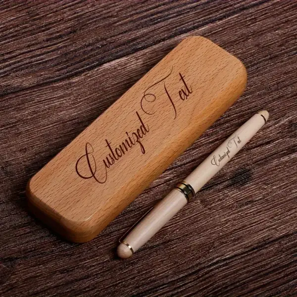 1set Wooden Pen + Wooden Gift Box Set