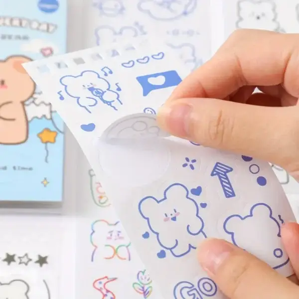 50 Sheets Cute Cartoon Bear Stickers