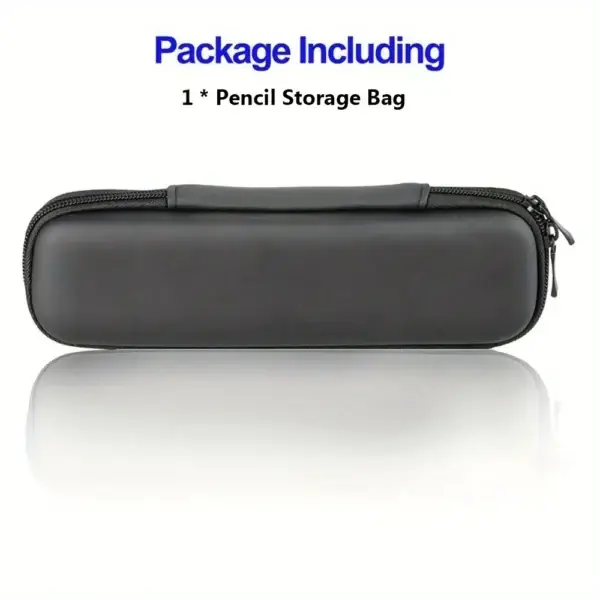 1pc Black Pencil Holder Pen Case EVA Hard Shell Stylus Earphone Pouch Stationery Cover Box Makeup Storage Bag Office Use
