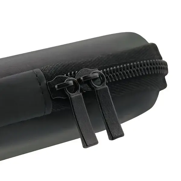1pc Black Pencil Holder Pen Case EVA Hard Shell Stylus Earphone Pouch Stationery Cover Box Makeup Storage Bag Office Use