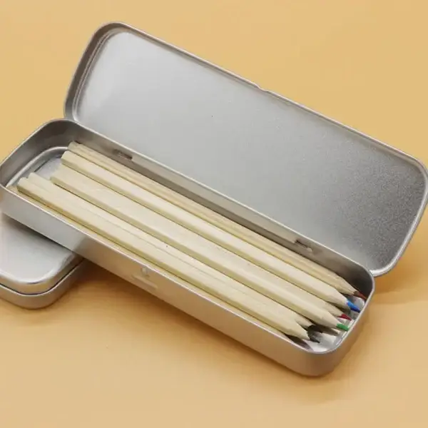 1pc Sleek Metal Pencil Case