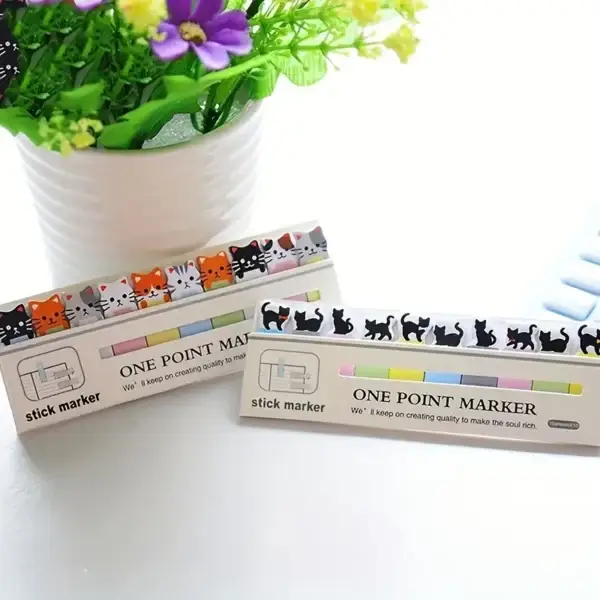 150 Sheets/Pack, Random Cute Cat-Themed Sticky Notes Set