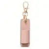 Portable Faux Leather Pen Case with Keychain