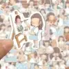 50pcs Cute Lazy Fat Girl Cartoon Random Stickers