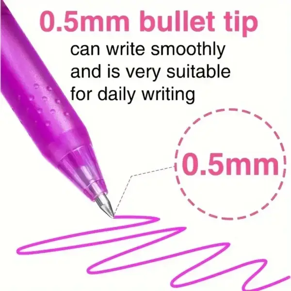8pcs Colorful Erasable Gel Pens 0.5mm