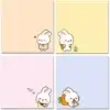 4pcs/set Rabbit Self-Adhesive Notebooks 80 Sheets