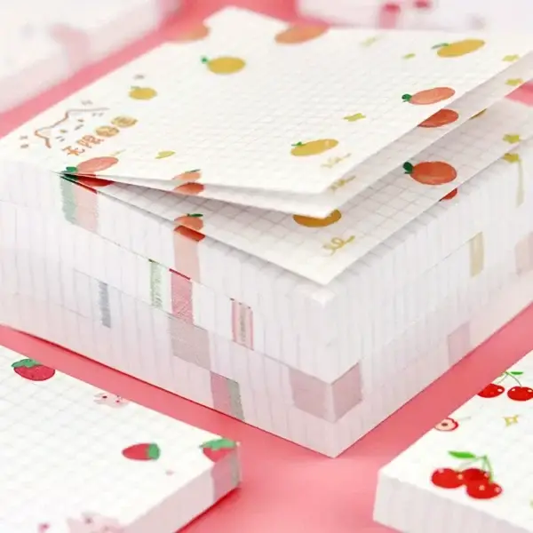 4pcs/set Fruit Pattern Sticky Notes