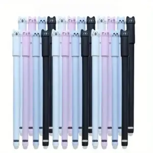 24 Pack Cat Themed Erasable Gel Pens